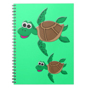 Cuaderno Tortuga linda del dibujo animado