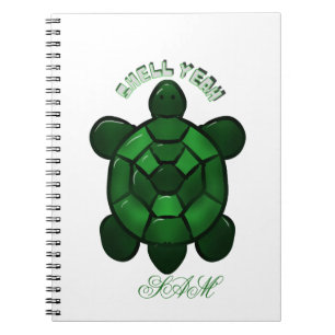 Cuaderno Tortuga linda personalizada y hecha a medida