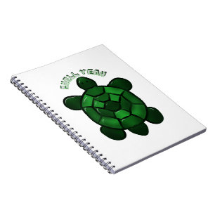Cuaderno Tortuga linda personalizada y hecha a medida