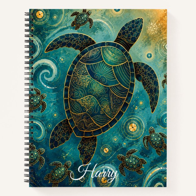 Cuaderno tortuga marina, (Anverso)