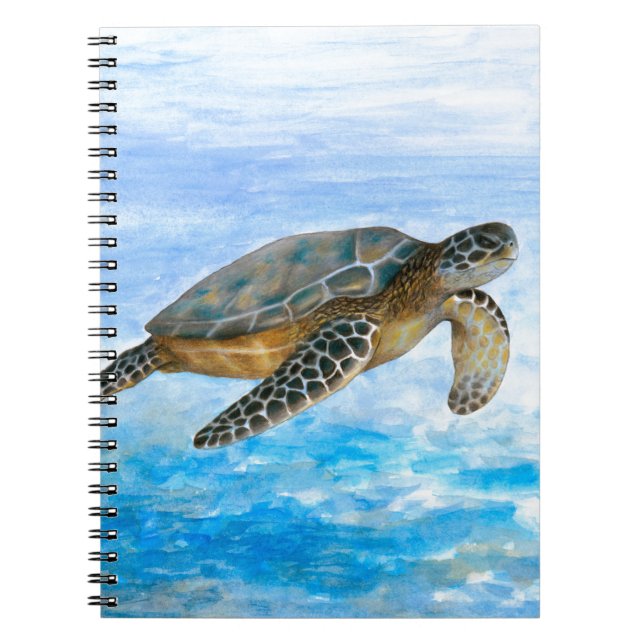 Cuaderno Tortuga marina 1 agua azul (Frente)