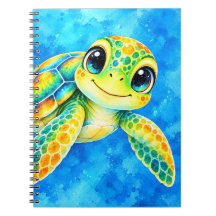 Tortuga Marina Acuarela Colorida