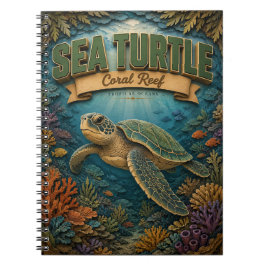 Cuaderno Tortuga Marina Arrecife de Coral POPCUT