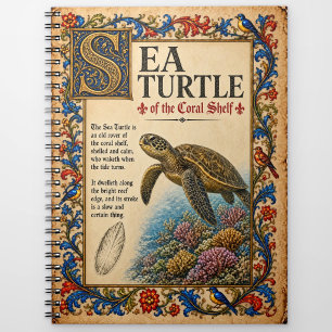Cuaderno Tortuga marina, arte de bestiario medieval