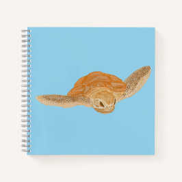 Cuaderno Tortuga marina bajo el agua - transparente.  