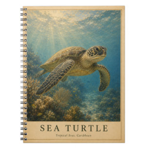 Cuaderno Tortuga Marina Caribe VINTAGE