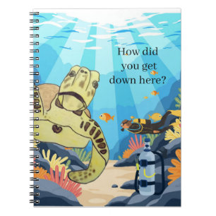 Cuaderno Tortuga marina ¿Cómo llegaste aquí abajo?