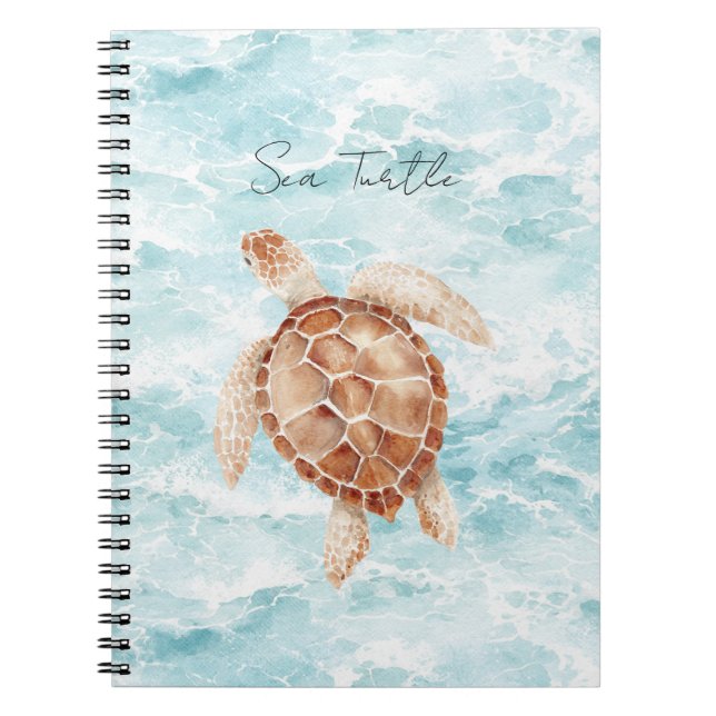 Cuaderno Tortuga marina del océano (Frente)