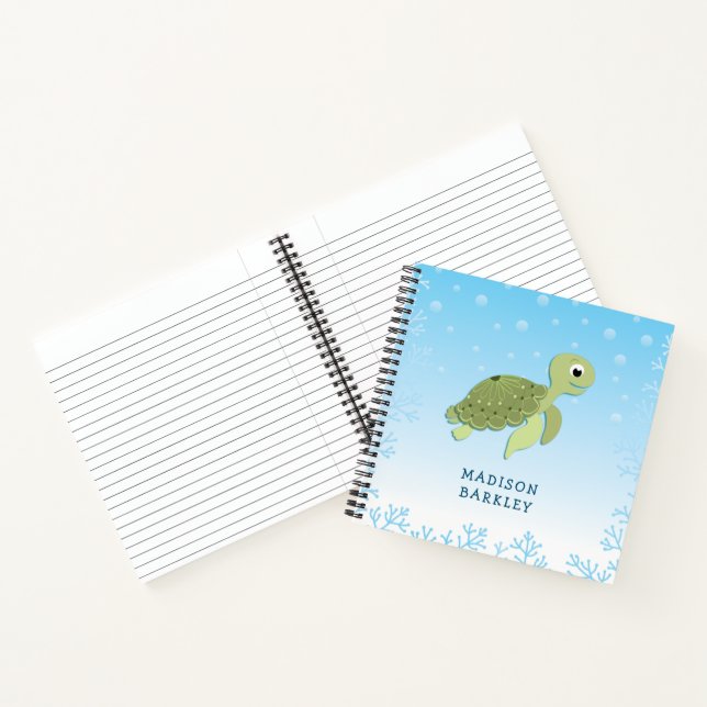Cuaderno Tortuga Marina Kid Cute Animal Marino (Interior)