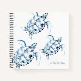 Cuaderno Tortuga marina personalizada