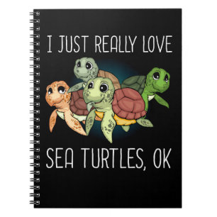 Cuaderno Tortuga marina regala niños mujeres tortugas subma