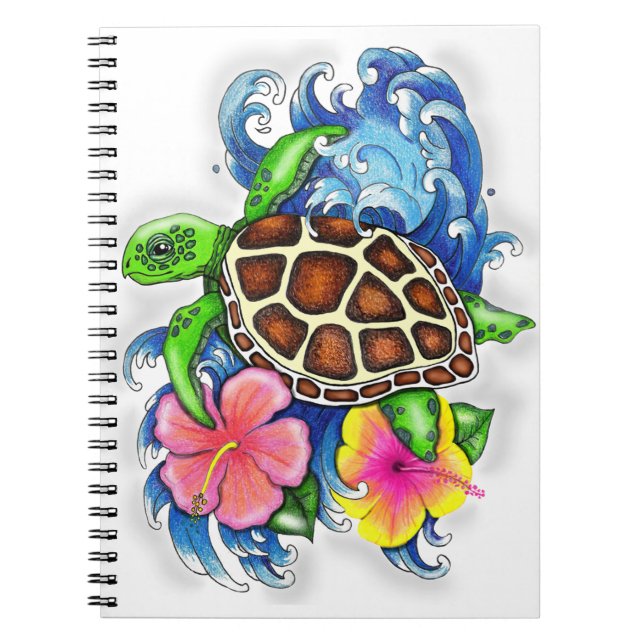 Cuaderno Tortuga marina tropical (Frente)