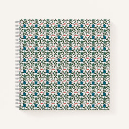 Cuaderno Tortuga Marina Tropical Patrón Floral | Océano Cos