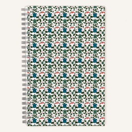 Cuaderno Tortuga Marina Tropical Patrón Floral | Océano Cos