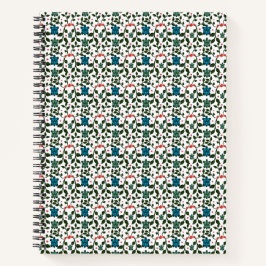 Cuaderno Tortuga Marina Tropical Patrón Floral | Océano Cos