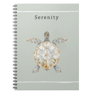 Cuaderno Tortuga Marina Verde Oliva Personalizada 