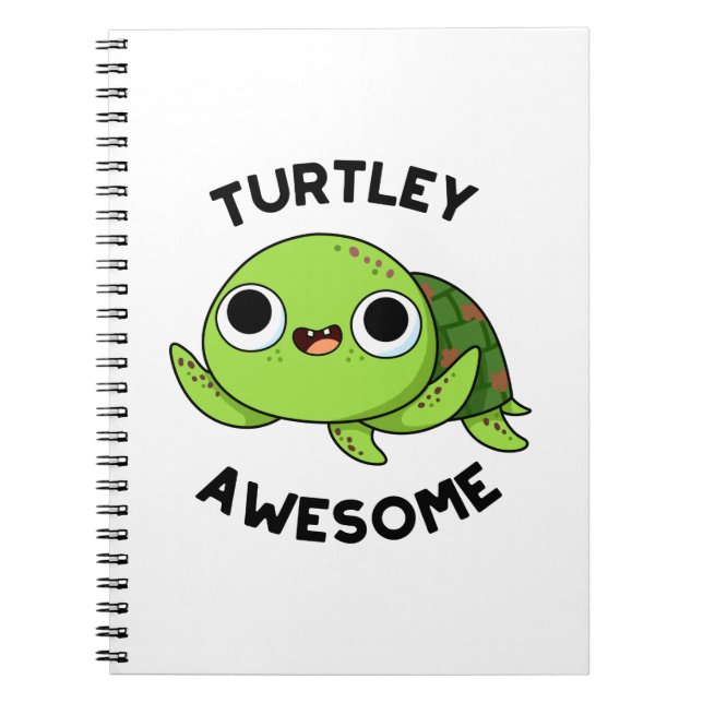 Cuaderno Tortuga Totalmente Increíble Chiste de Tortuga (Frente)
