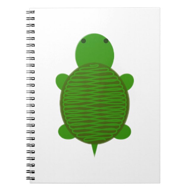 Cuaderno Tortuga verde adorable (Frente)