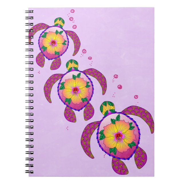 Cuaderno Tortugas de mar Hawaii Honu (Frente)
