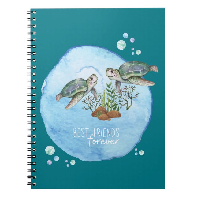 Cuaderno Tortugas marinas BFFs - Mejores regalos personaliz (Frente)