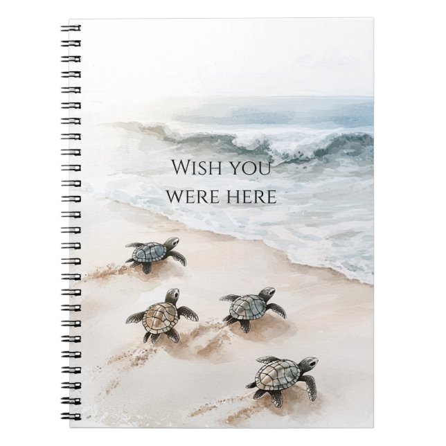 Cuaderno Tortugas Marinas Costa Playa Océano (Frente)