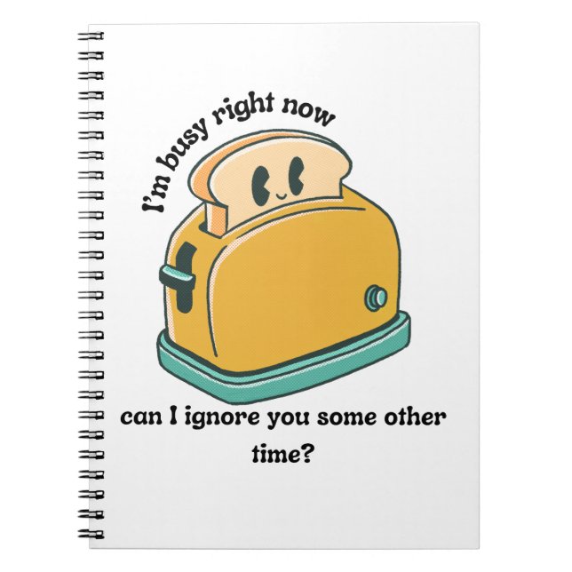Cuaderno tostada retro sarcástica (Frente)