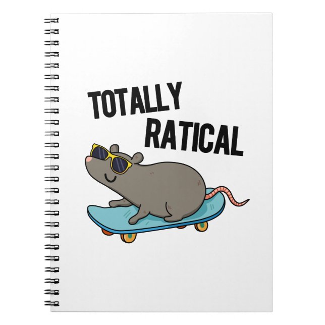 Cuaderno Totally Ratical Funny Rat Pun  (Frente)
