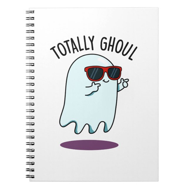 Cuaderno Totalmente divertido Guay Halloween Ghost Pun (Frente)