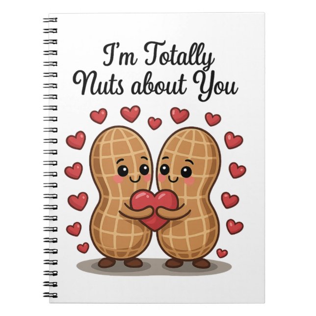 Cuaderno 💕 Totalmente Nueces Sobre Ti - Cute Peanut Love S (Frente)