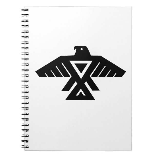 Cuaderno Tótem del pájaro trueno indio americano (Frente)