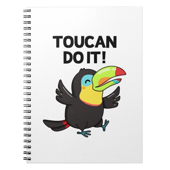 Cuaderno Toucan Do It Funny Motivador Pun (Frente)