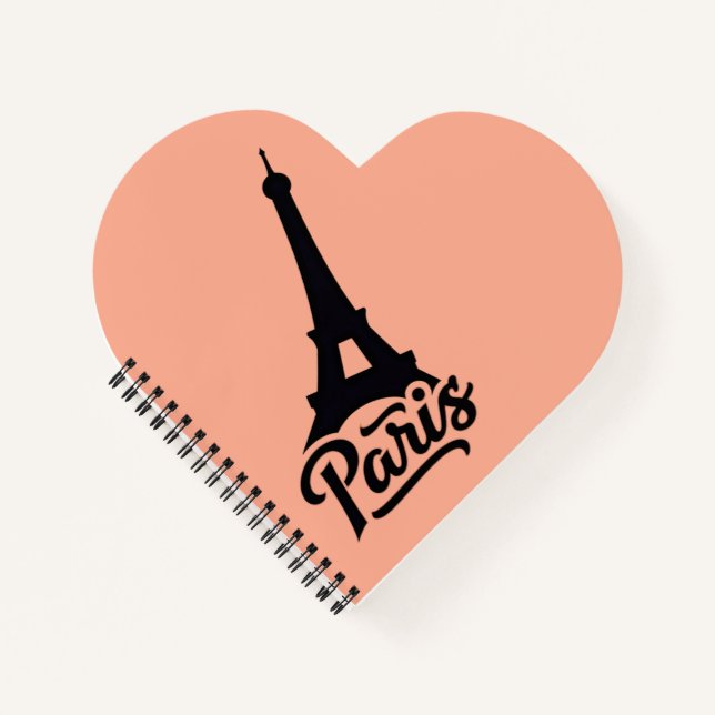 Cuaderno Tour Eiffel de Paris (France) en noir (Anverso)