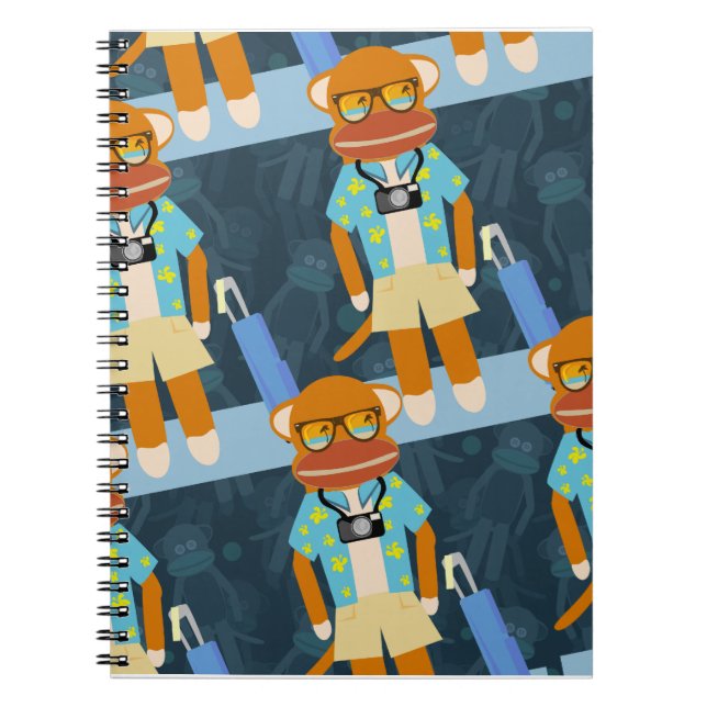Cuaderno Tourist Sock Monkey Pattern (Frente)