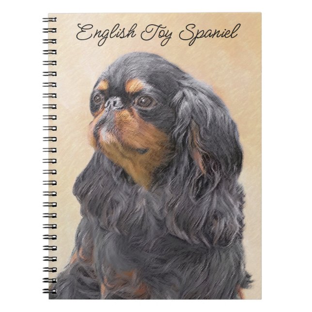 Cuaderno Toy English Spaniel Pintura Original Arte Animal (Frente)