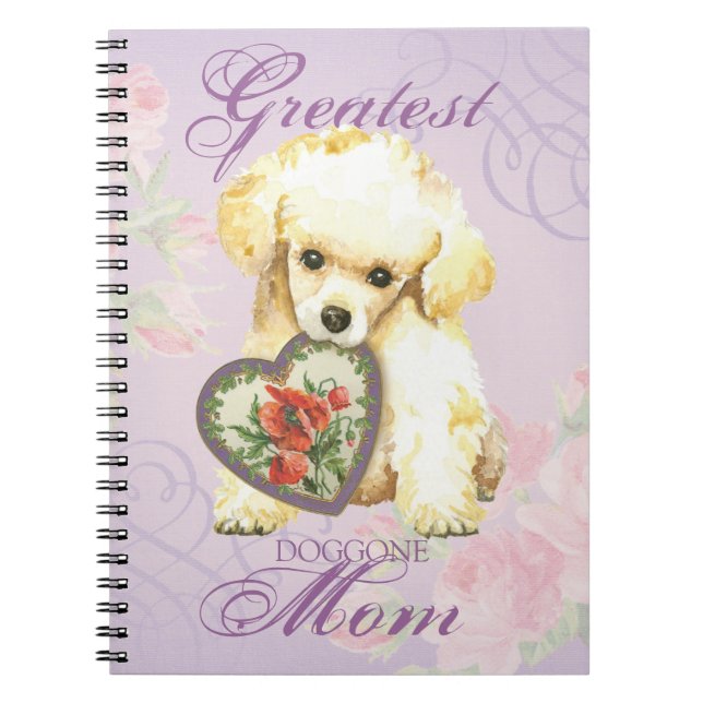 Cuaderno Toy Poodle Heart Mom (Frente)