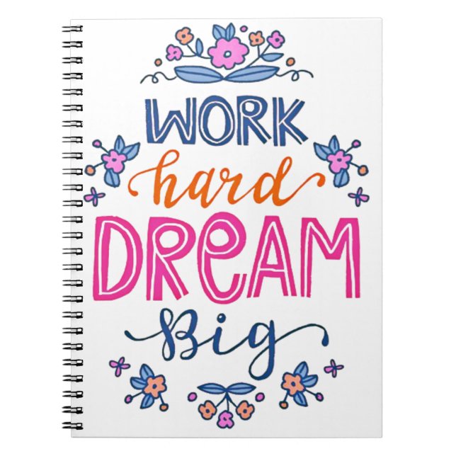 Cuaderno Trabaja duro (Frente)