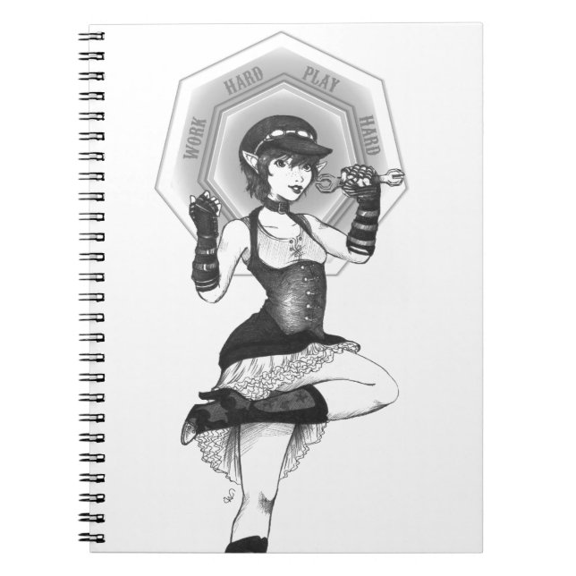 Cuaderno Trabaja Duro, Diviértete (Frente)