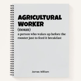 Cuaderno Trabajador agrícola: definición de trabajo diverti