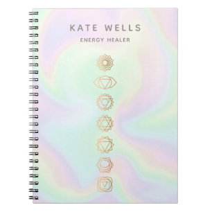 Cuaderno Trabajador de energía espiritual de Chakras hologr