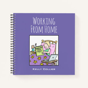 Cuaderno Trabajar desde su hogar, con nombre