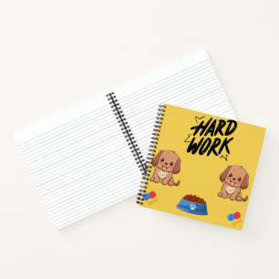 Cuaderno Trabajo Duro & Colas Felices: Cachorro
