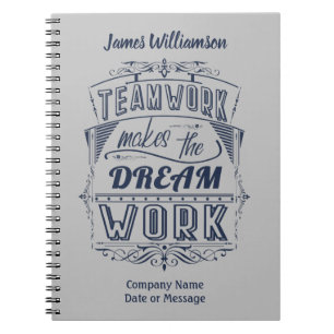 Cuaderno Trabajo En Equipo Empleado Hace El Trabajo De Sueñ