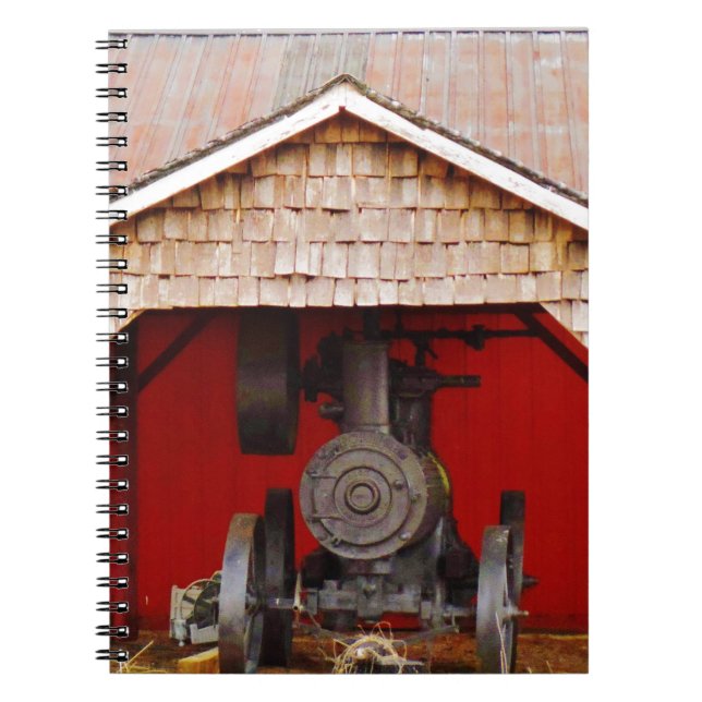 Cuaderno Tracter antiguo con motor de vapor (Frente)