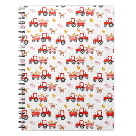 Cuaderno Tractor Con Animales De Granja