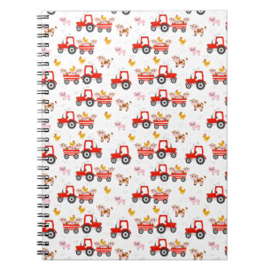 Cuaderno Tractor Con Animales De Granja