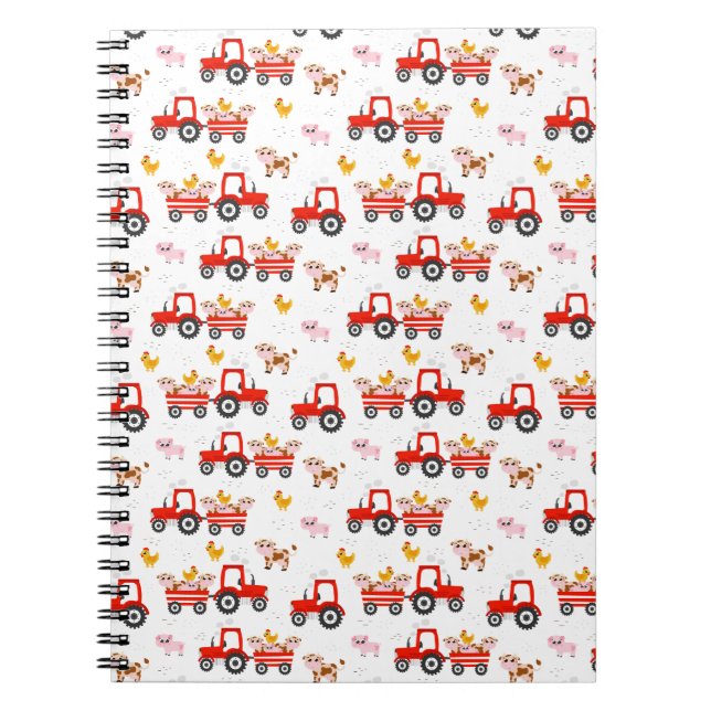Cuaderno Tractor Con Animales De Granja (Frente)