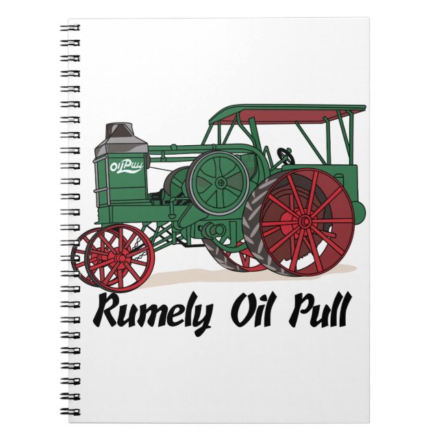 Cuaderno Tractor del tirón del aceite de Rumely (Frente)
