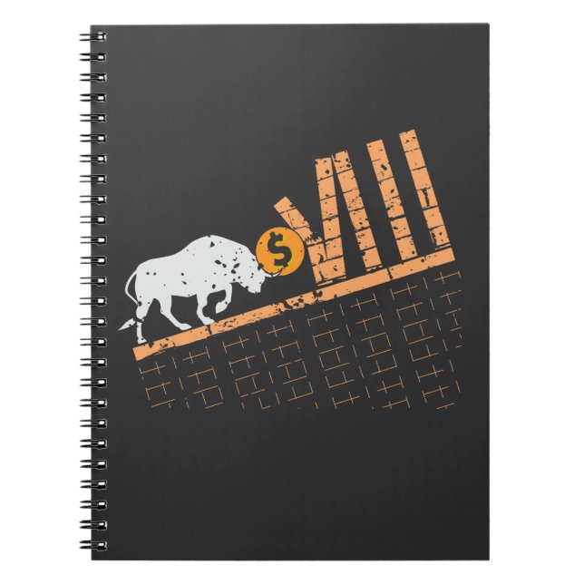 Cuaderno Trader Crypto Asset Trader Bull Trend Art (Frente)
