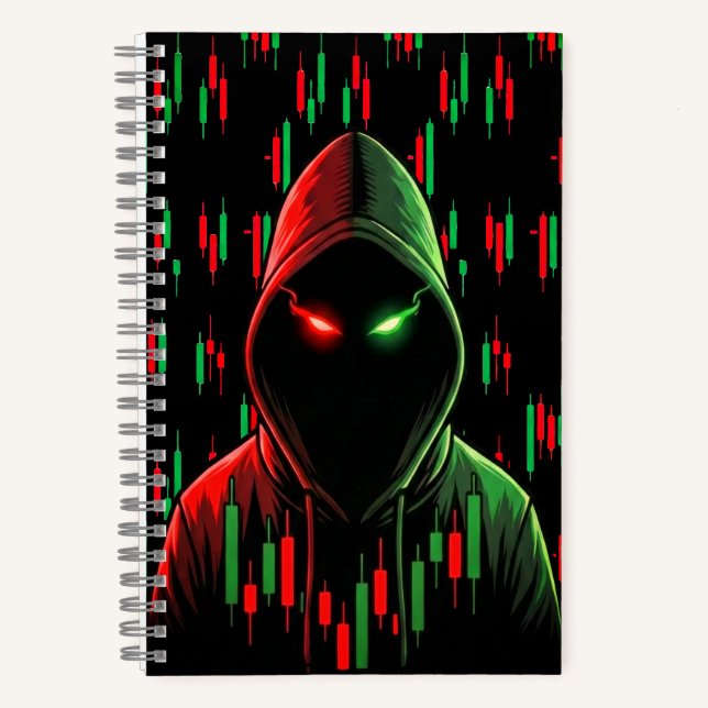 Cuaderno Trading Chart Pattern Streetwear Red Green Candle (Anverso)