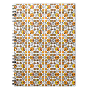 Cuaderno Traditional Latvian SUN sign geometric pattern V
